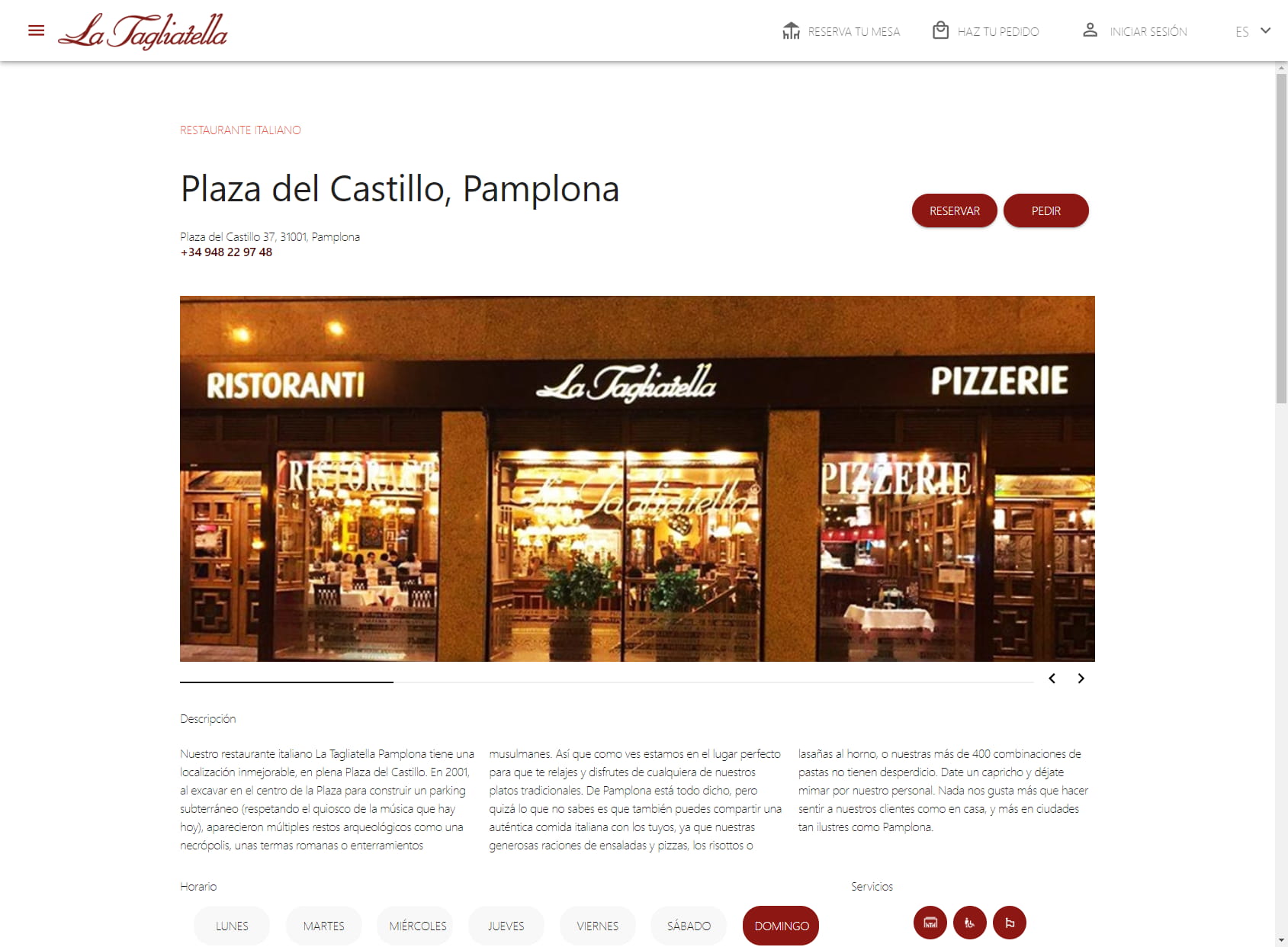 Restaurante La Tagliatella | Plaza del Castillo, Pamplona