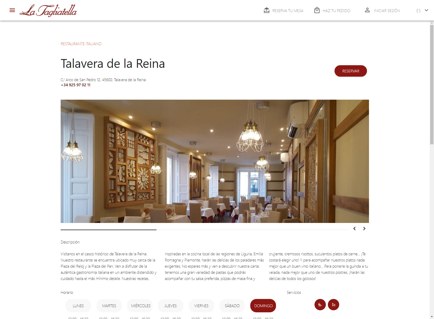 Restaurante La Tagliatella | Talavera de la Reina