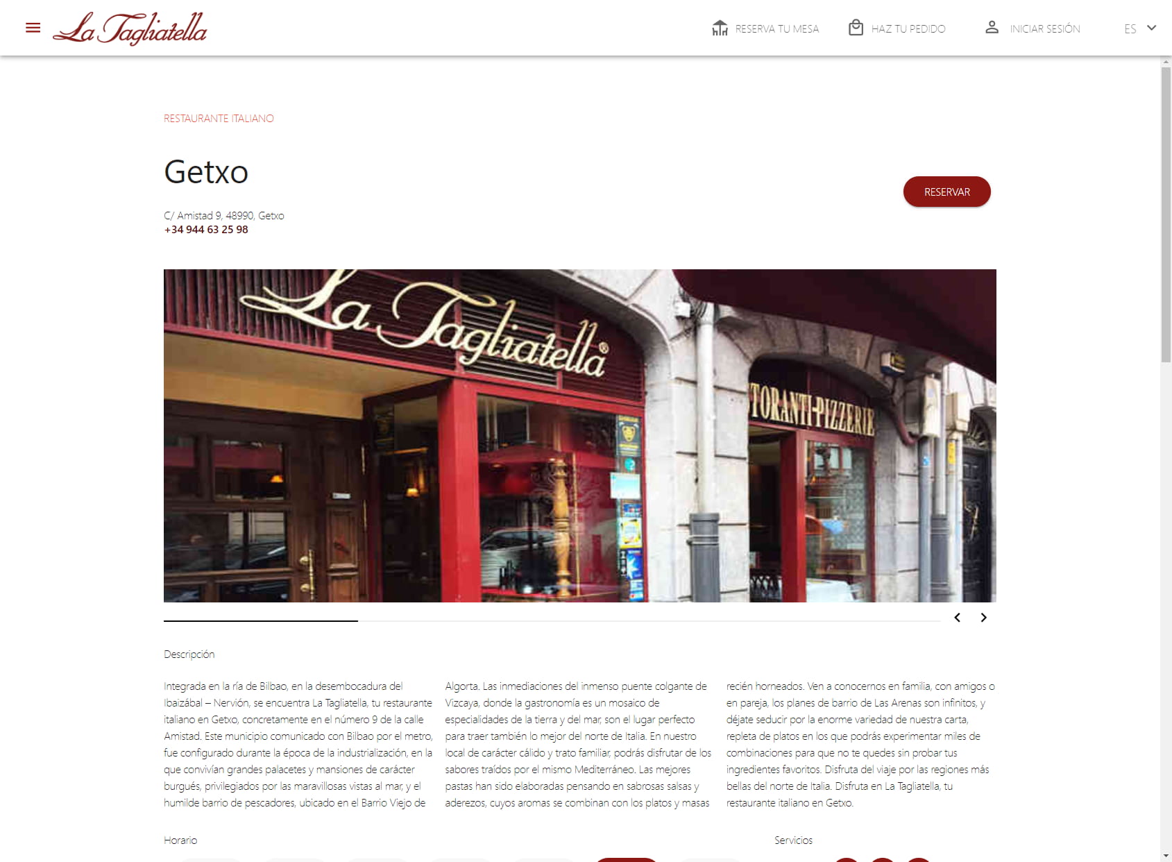 Restaurante La Tagliatella | Getxo