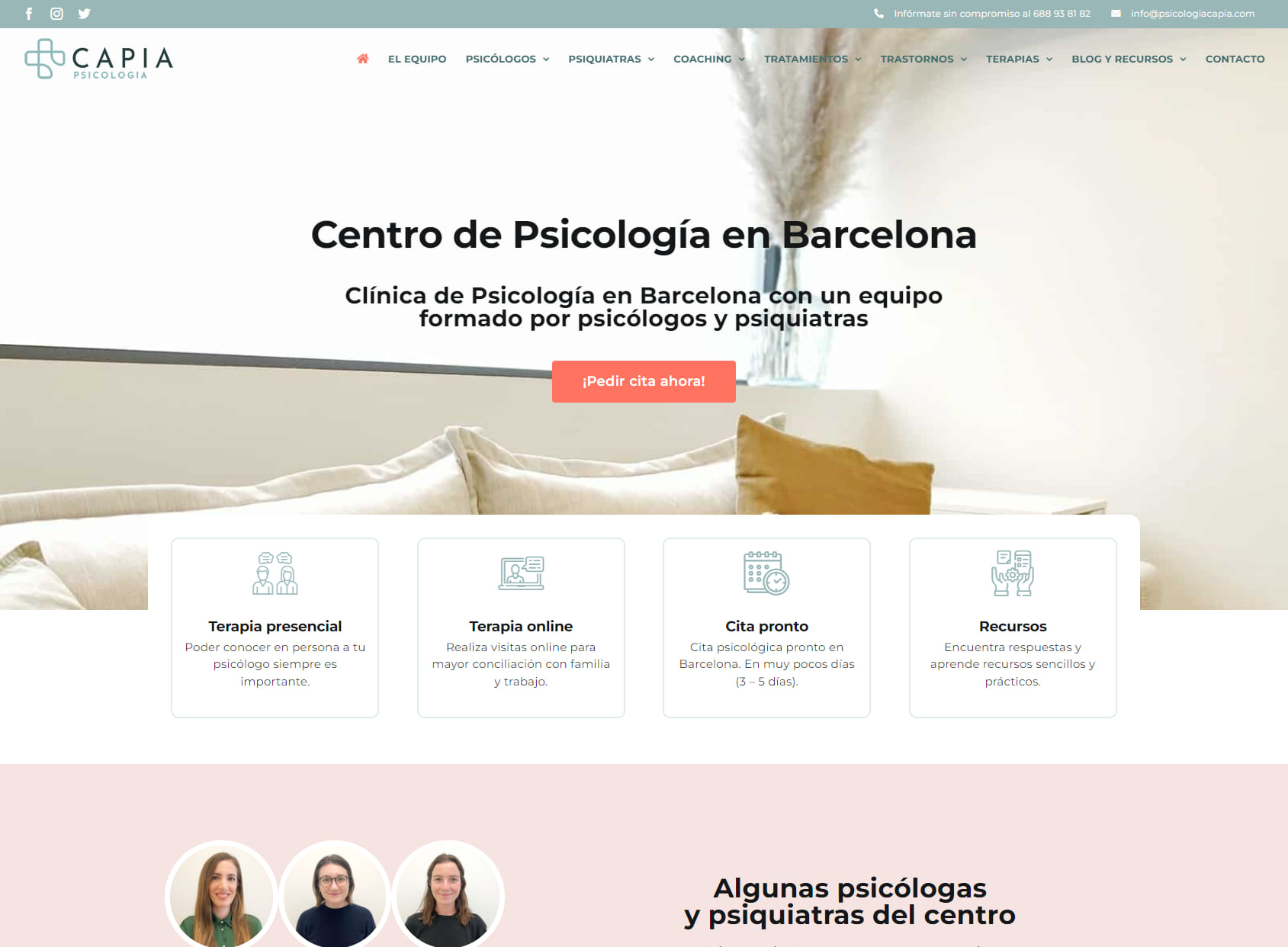 CAPIA clínica de Psicología en Barcelona - Psicólogos en Barcelona Les Corts