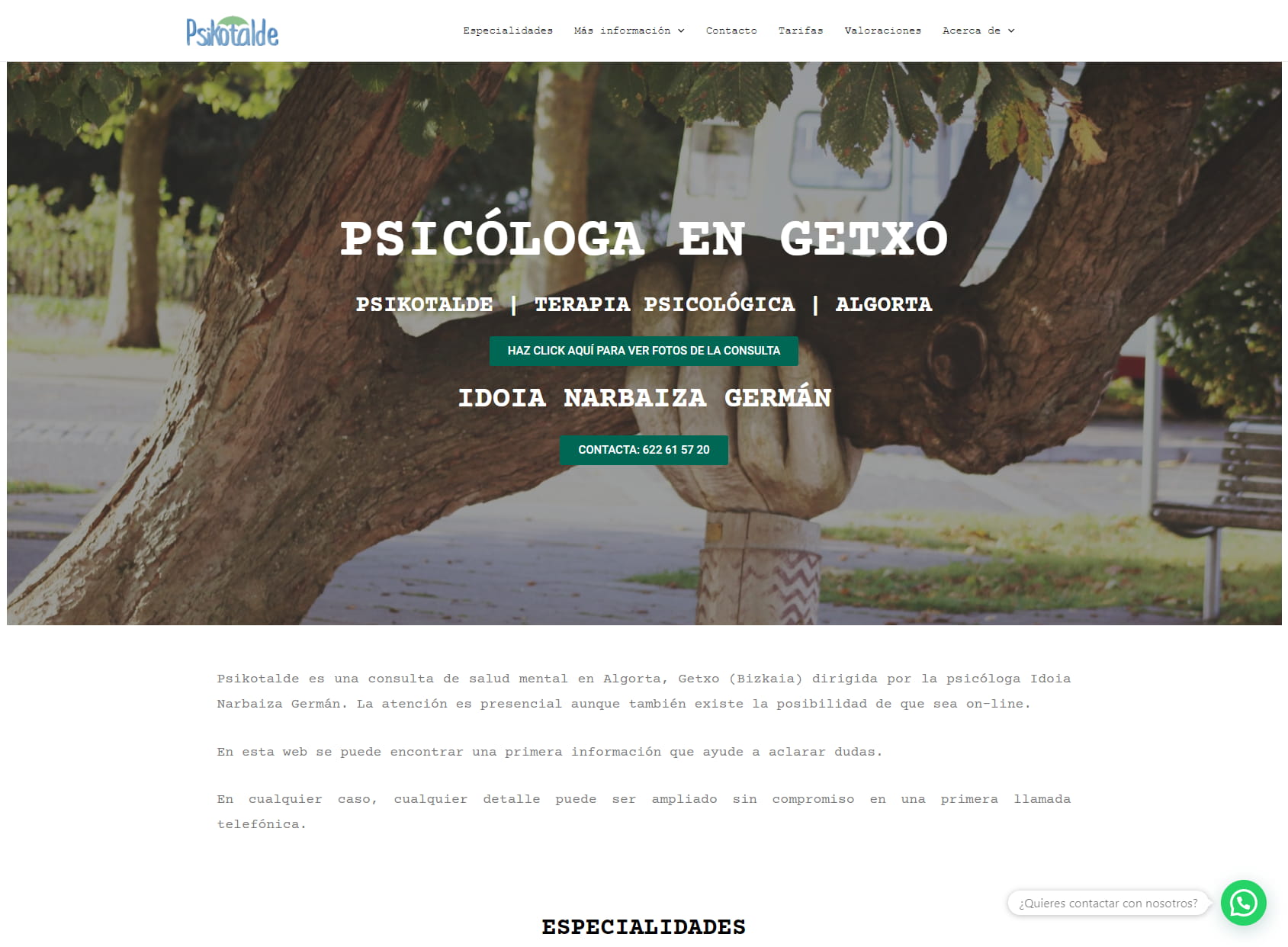 Centro de Psicología Psikotalde | Psicóloga Algorta (Getxo)