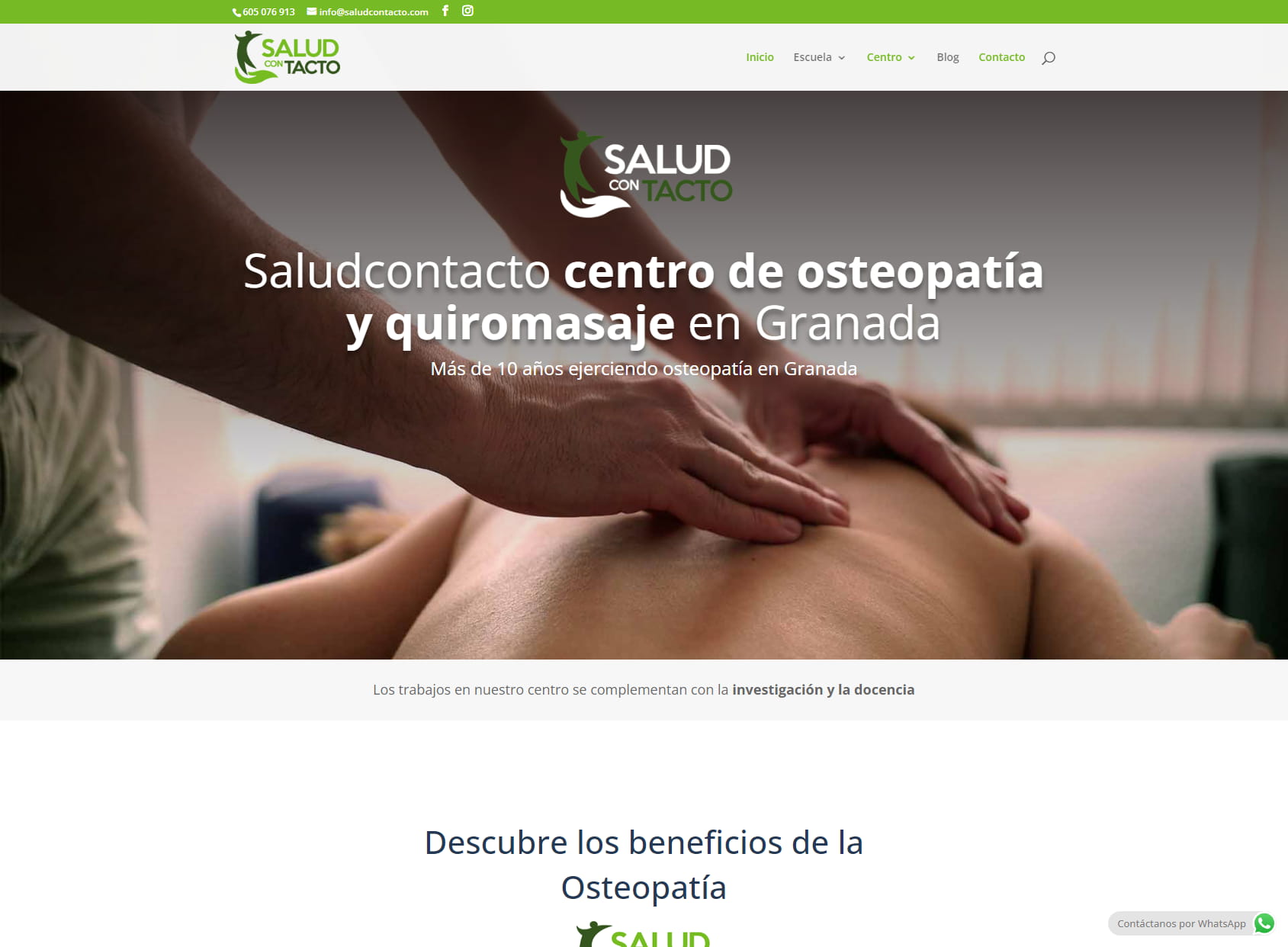⭐️ SaludConTacto ⭐️ Osteopatía y Masaje en Granada
