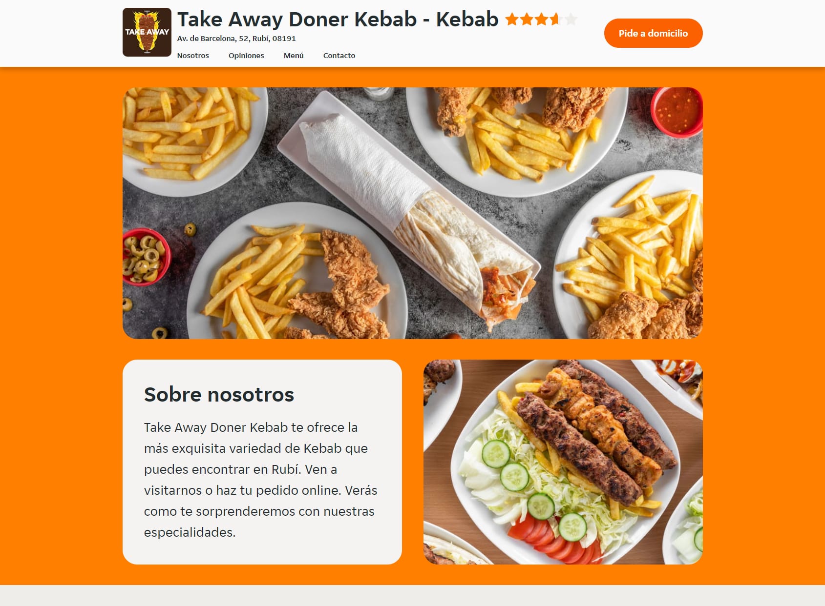 Take away doner kebab rubi barcelona
