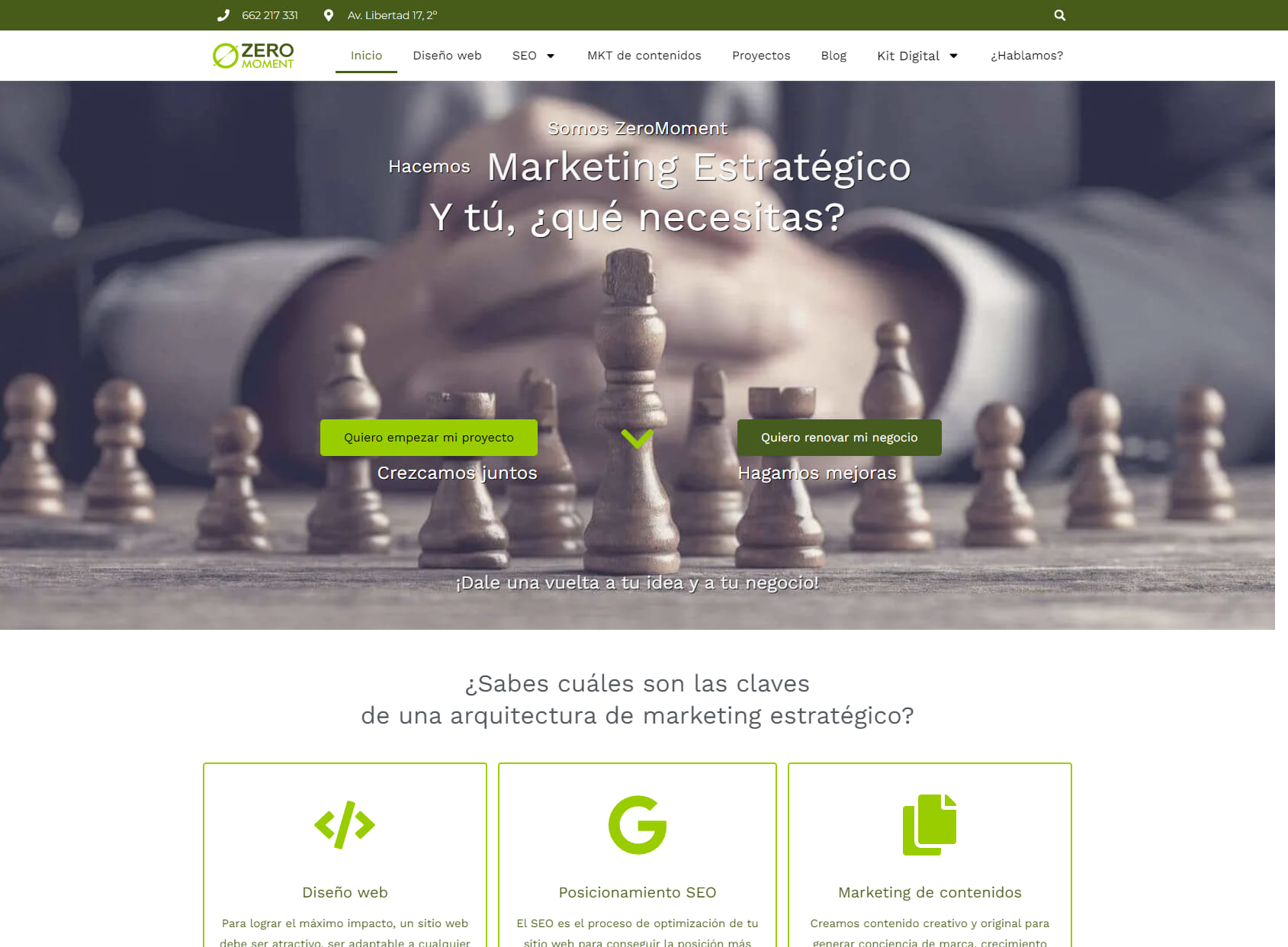 ZeroMoment Marketing - Páginas web Donostia